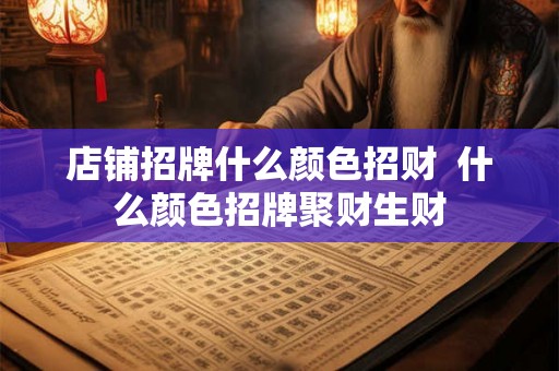 店铺招牌什么颜色招财  什么颜色招牌聚财生财