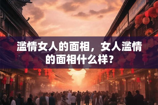 滥情女人的面相，女人滥情的面相什么样？