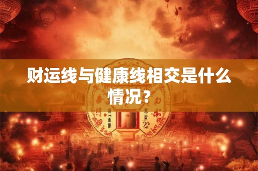 财运线与健康线相交是什么情况？