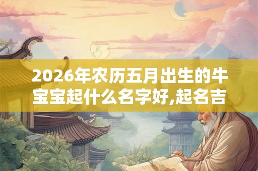 2026年农历五月出生的牛宝宝起什么名字好,起名吉利字分享