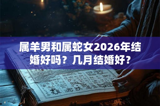 属羊男和属蛇女2026年结婚好吗?几月结婚好? 属羊男和属蛇女2026年结婚好吗?几月结婚好?