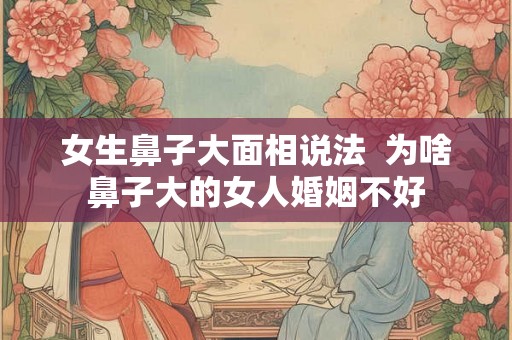 女生鼻子大面相说法  为啥鼻子大的女人婚姻不好