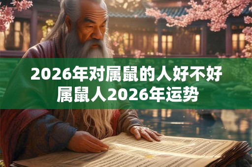 2026年对属鼠的人好不好 属鼠人2026年运势