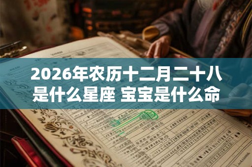 2026年农历十二月二十八是什么星座 宝宝是什么命