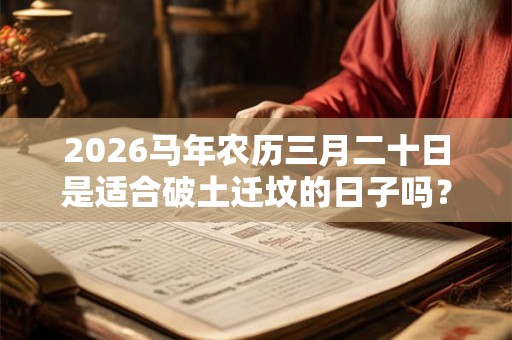 2026马年农历三月二十日是适合破土迁坟的日子吗？