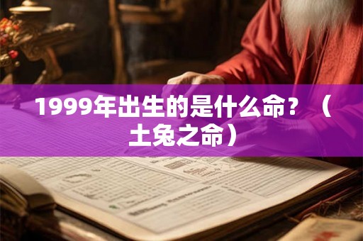 1999年出生的是什么命？（土兔之命）