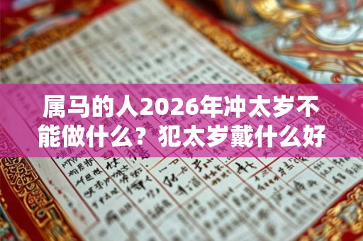 属马的人2026年冲太岁不能做什么？犯太岁戴什么好？
