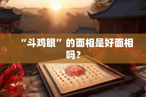 “斗鸡眼”的面相是好面相吗? “斗鸡眼”的面相是好面相吗?