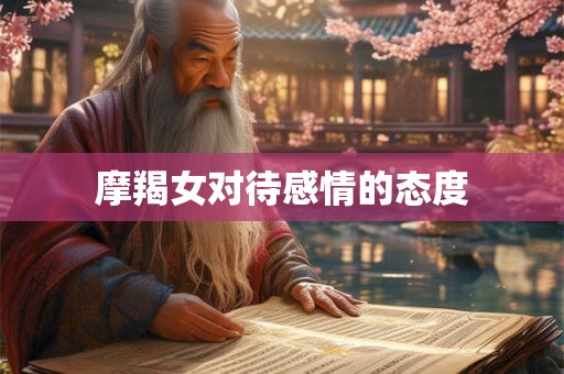 摩羯女对待感情的态度