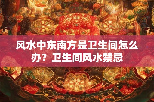 风水中东南方是卫生间怎么办？卫生间风水禁忌