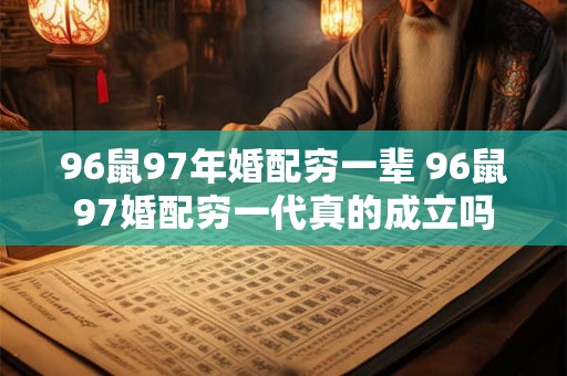 96鼠97年婚配穷一辈 96鼠97婚配穷一代真的成立吗 96鼠97年婚配穷一辈 96鼠97婚配穷一代真的成立吗