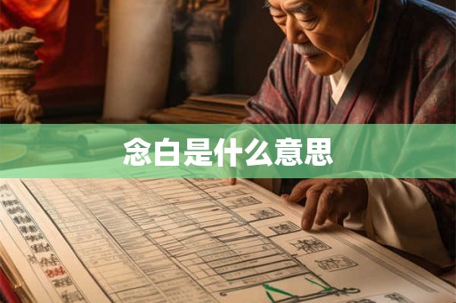 念白是什么意思 念白是什么意思