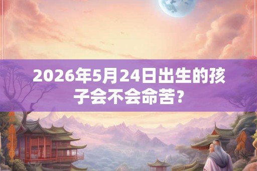 2026年5月24日出生的孩子会不会命苦？