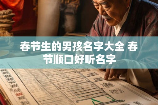 春节生的男孩名字大全 春节顺口好听名字