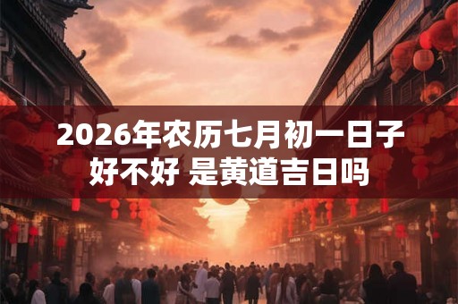 2026年农历七月初一日子好不好 是黄道吉日吗 2026年农历七月初一日子好不好 是黄道吉日吗