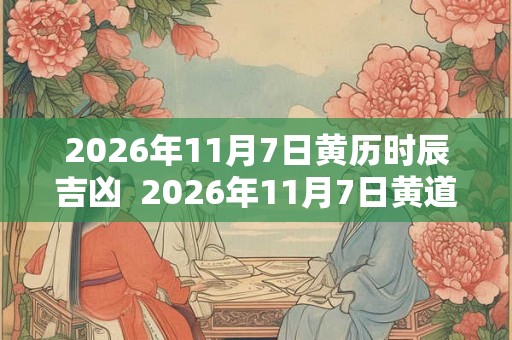 2026年11月7日黄历时辰吉凶  2026年11月7日黄道吉日查询