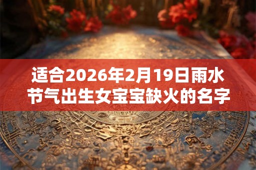 适合2026年2月19日雨水节气出生女宝宝缺火的名字