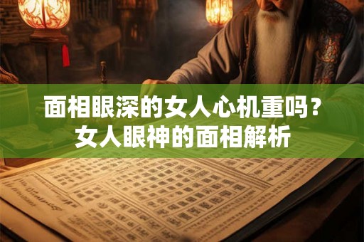 面相眼深的女人心机重吗？女人眼神的面相解析