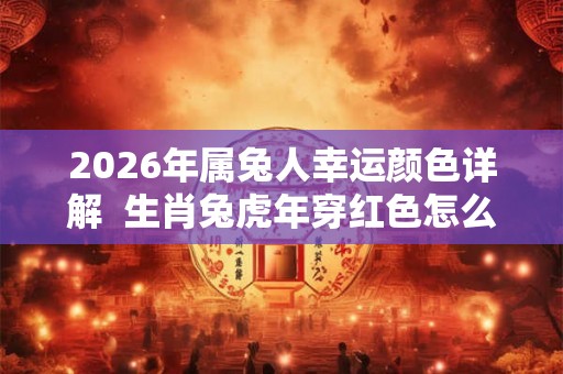 2026年属兔人幸运颜色详解 生肖兔虎年穿红色怎么样 2026年属兔人幸运颜色详解 生肖兔虎年穿红色怎么样