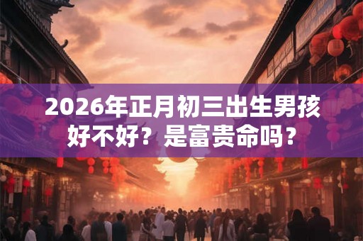 2026年正月初三出生男孩好不好？是富贵命吗？