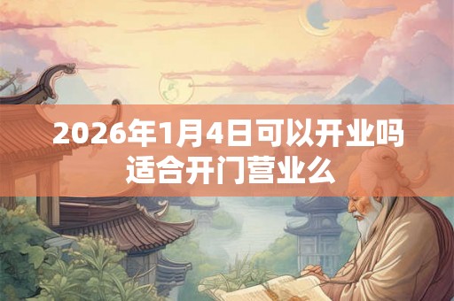 2026年1月4日可以开业吗 适合开门营业么
