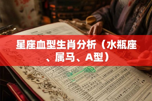 星座血型生肖分析（水瓶座、属马、A型）