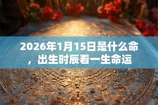 2026年1月15日是什么命,出生时辰看一生命运 2026年1月15日是什么命,出生时辰看一生命运