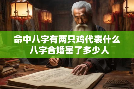 命中八字有两只鸡代表什么  八字合婚害了多少人