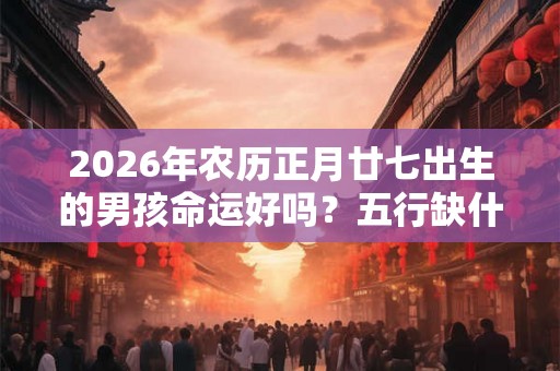 2026年农历正月廿七出生的男孩命运好吗？五行缺什么