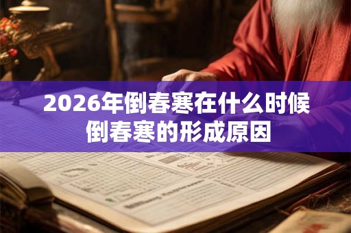 2026年倒春寒在什么时候 倒春寒的形成原因