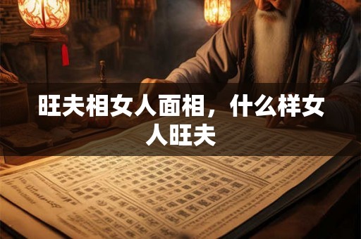 旺夫相女人面相，什么样女人旺夫