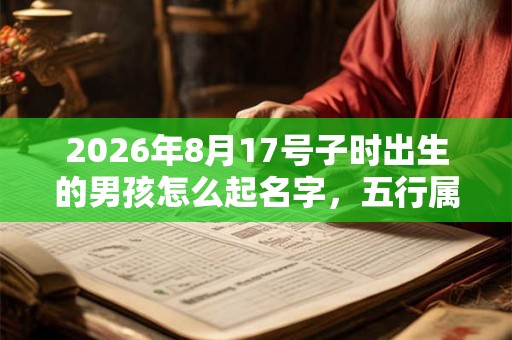 2026年8月17号子时出生的男孩怎么起名字，五行属什么？