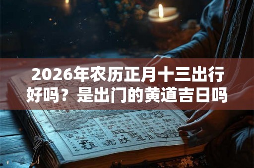 2026年农历正月十三出行好吗？是出门的黄道吉日吗