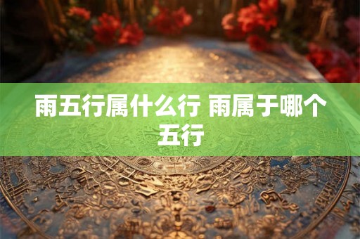 雨五行属什么行 雨属于哪个五行