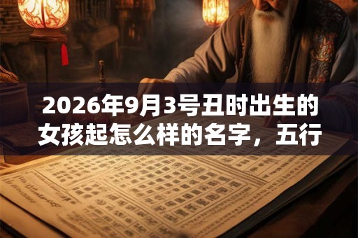 2026年9月3号丑时出生的女孩起怎么样的名字，五行属什么