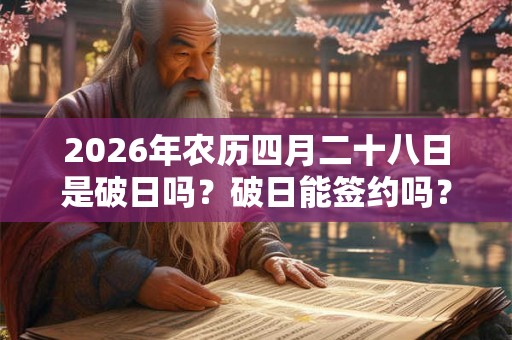 2026年农历四月二十八日是破日吗？破日能签约吗？