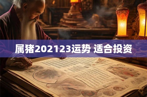 属猪202123运势 适合投资 属猪202123运势 适合投资