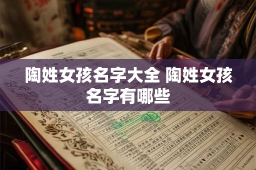 陶姓女孩名字大全 陶姓女孩名字有哪些