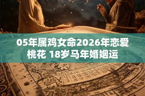 05年属鸡女命2026年恋爱桃花 18岁马年婚姻运