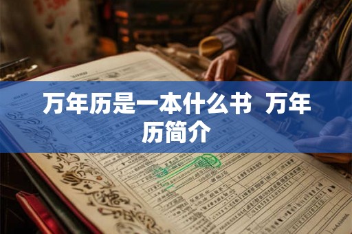 万年历是一本什么书  万年历简介