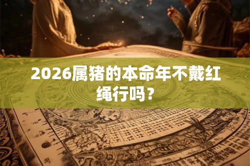 2026属猪的本命年不戴红绳行吗? 2026属猪的本命年不戴红绳行吗?