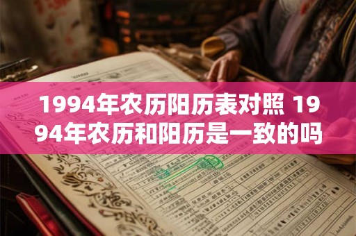 1994年农历阳历表对照 1994年农历和阳历是一致的吗 1994年农历阳历表对照 1994年农历和阳历是一致的吗
