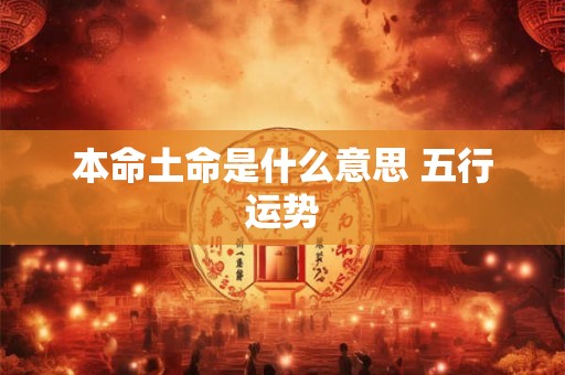 本命土命是什么意思 五行运势