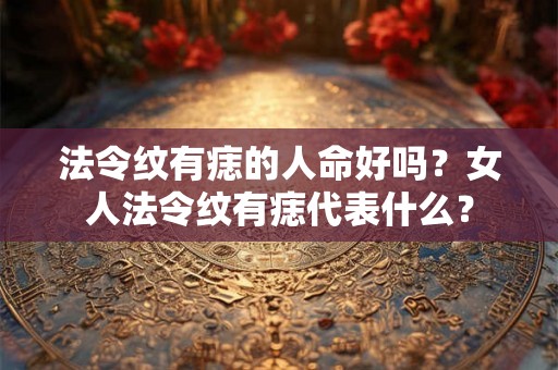 法令纹有痣的人命好吗？女人法令纹有痣代表什么？