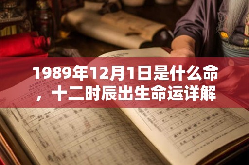 1989年12月1日是什么命,十二时辰出生命运详解 1989年12月1日是什么命,十二时辰出生命运详解