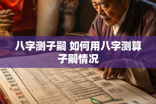 八字测子嗣 如何用八字测算子嗣情况
