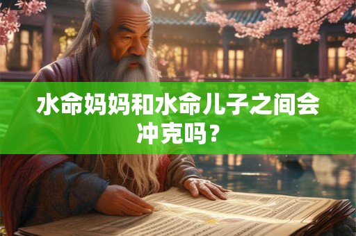 水命妈妈和水命儿子之间会冲克吗? 水命妈妈和水命儿子之间会冲克吗?
