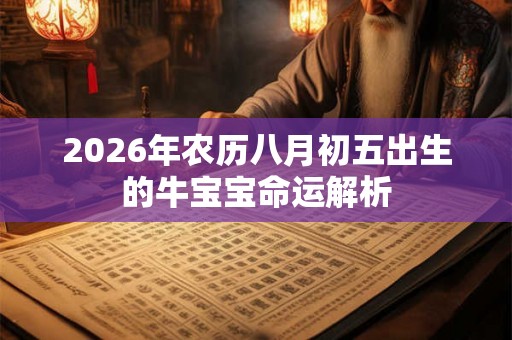 2026年农历八月初五出生的牛宝宝命运解析