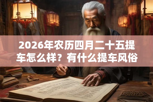 2026年农历四月二十五提车怎么样？有什么提车风俗？