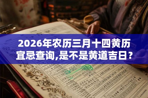 2026年农历三月十四黄历宜忌查询,是不是黄道吉日？